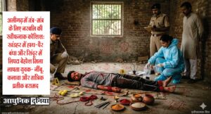 अलीगढ़ में तंत्र-मंत्र के लिए नरबलि की खौफनाक कोशिश: खंडहर में हाथ-पैर बंधा और सिंदूर में लिपटा बेहोश मिला लापता युवक; नींबू, कलावा और तांत्रिक प्रतीक बरामद