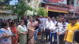छात्रों पर लाठीचार्ज के विरोध में कांग्रेसियों ने फूंका भाजपा सरकार का पुतला